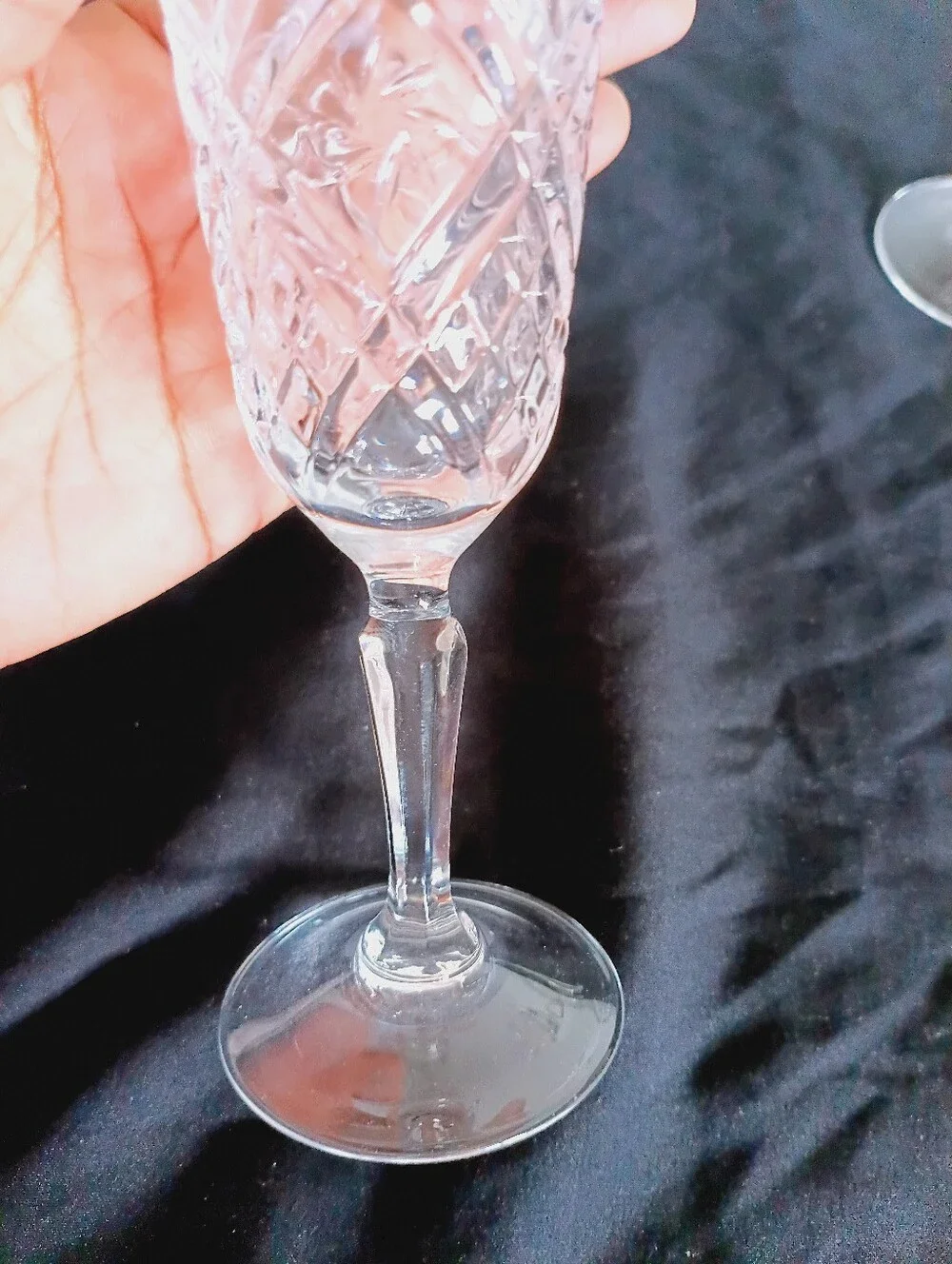 Set of 2 CRIS D'ARQUES DURAND MASQUERADE CHAMPAGNE FLUTE 7 3/4 HEIGHT